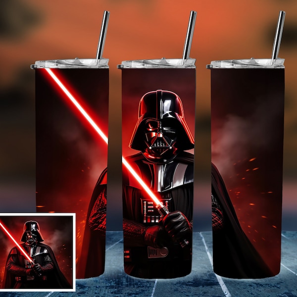 Animated Cartoon Darth Vader / tumbler wrap / Fan Tumbler, 20oz Tumbler, DIGITAL DOWNLOAD ONLY