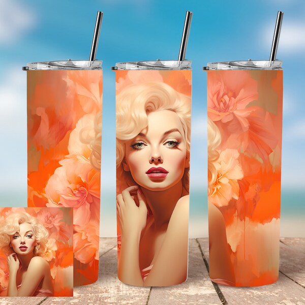 Marilyn Monroe / tumbler wrap / Fan Tumbler, 20oz Tumbler, DIGITAL DOWNLOAD ONLY