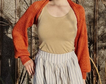 Grid Bolero Knitting Pattern