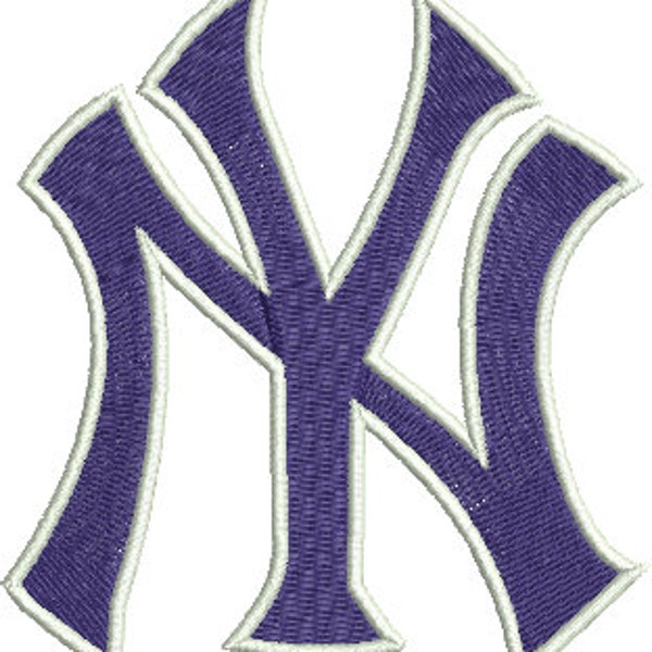 NY New York Yankees embroidery design. 12 sizes.