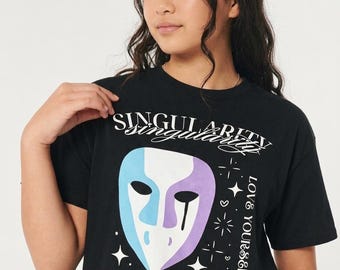 Singularity Graphic Tee: BTS Inspired Mask Design Fanmade ARMY Bangtan Boys Aesthetic K-Pop Concert Outfit
