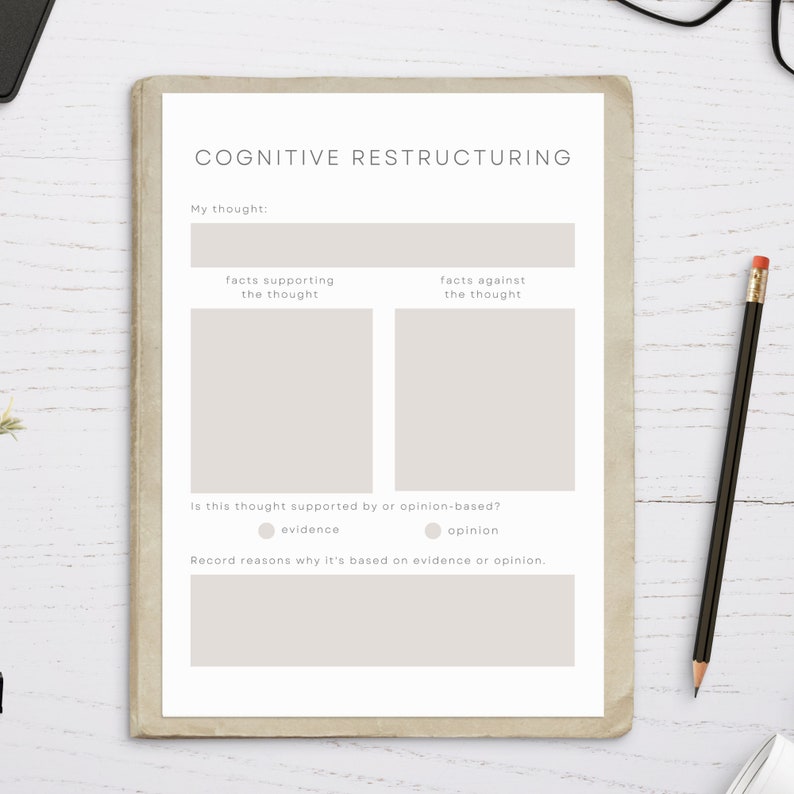 Cognitive Restructuring Therapist Worksheets Socratic Thinking CBT ...