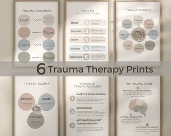 Posterbundel traumatherapie: decor geestelijke gezondheid (digitale download)