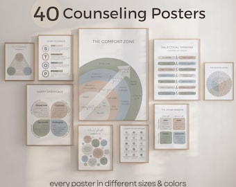 Minimalist Therapy Office Decor: Counseling Poster Bundle (Digital Download)
