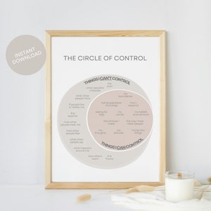 What I Can Control Poster Calm Down Corner Anxiety Print Emotional Regulation Therapist Office Mental Health Wall Art Sign Psychology Gift
