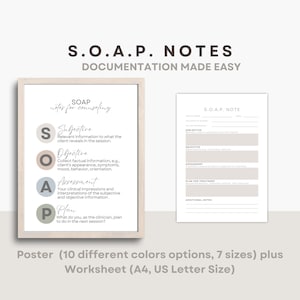 SOAP Notes Template Digital Download Therapy Note Client Intake Form Printable Therapist Documentation Counseling Template Mental Health