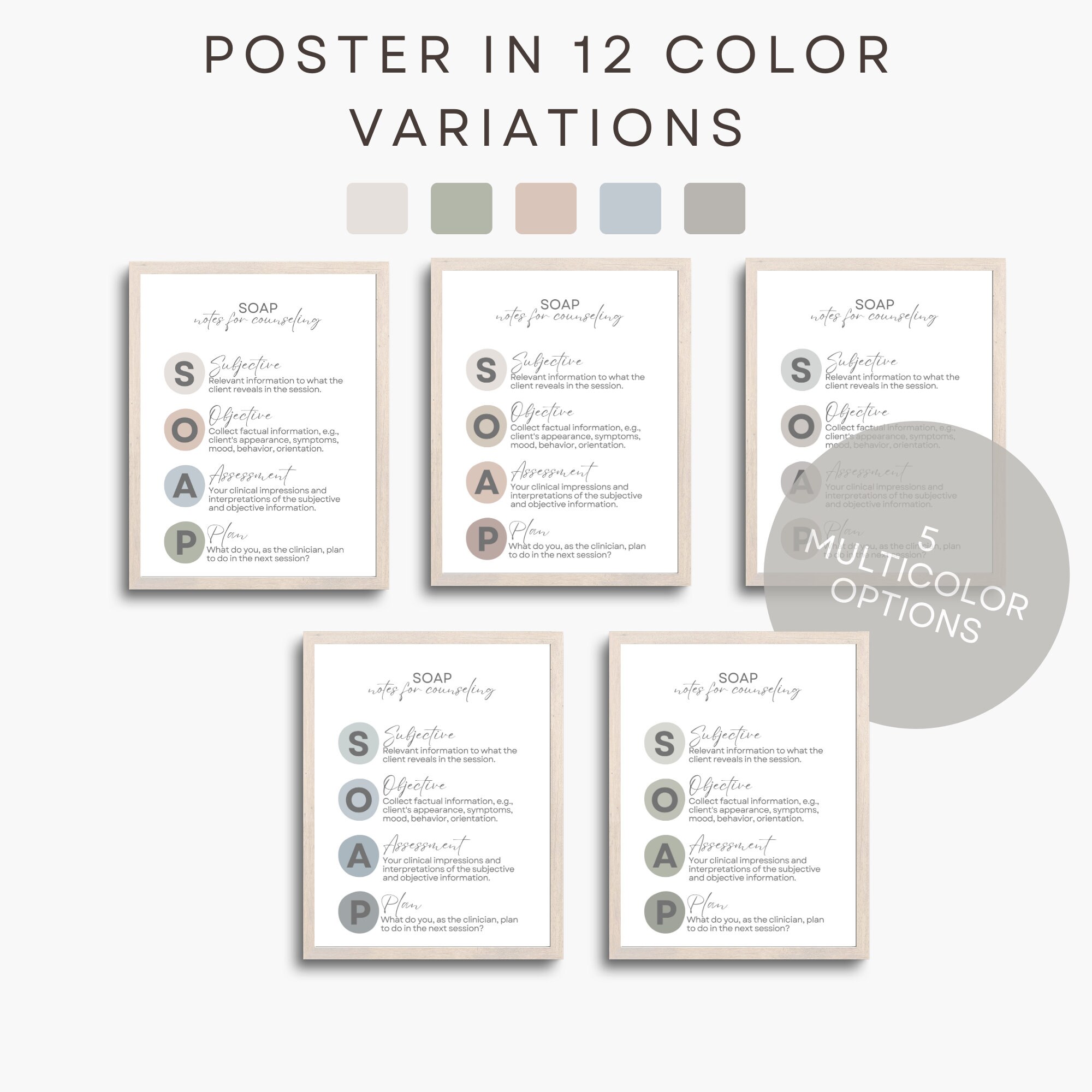 SOAP Notes Template Digital Download Therapy Note Client Intake Form ...