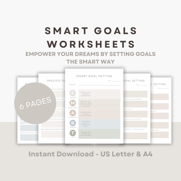 Smart Goals Worksheets Life Coaching Print Coaching Resources Smart Goal Setting Counseling Sheets Goal Planner