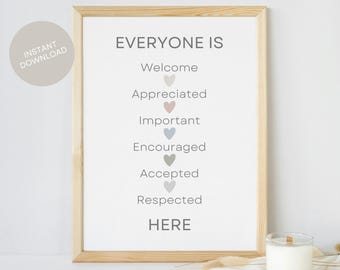 Welcome Sign for School Counselor Printable Classroom Wall Art Therapy Office Decor School Psychologist Safe Space Poster Teacher Door Sign
