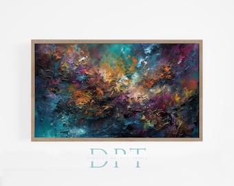 Samsung Frame TV Abstract Art, Jewel Toned Modern Background, Samsung Art TV, Abstract Art, Modern Art 4K, Abstract TV Art
