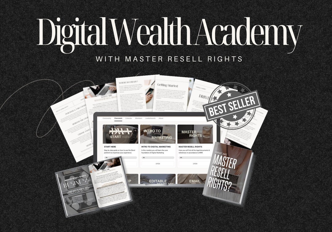 DIGITAL WEALTH ACADEMY Digital Marketing Course With Master Resell Rights Etsy