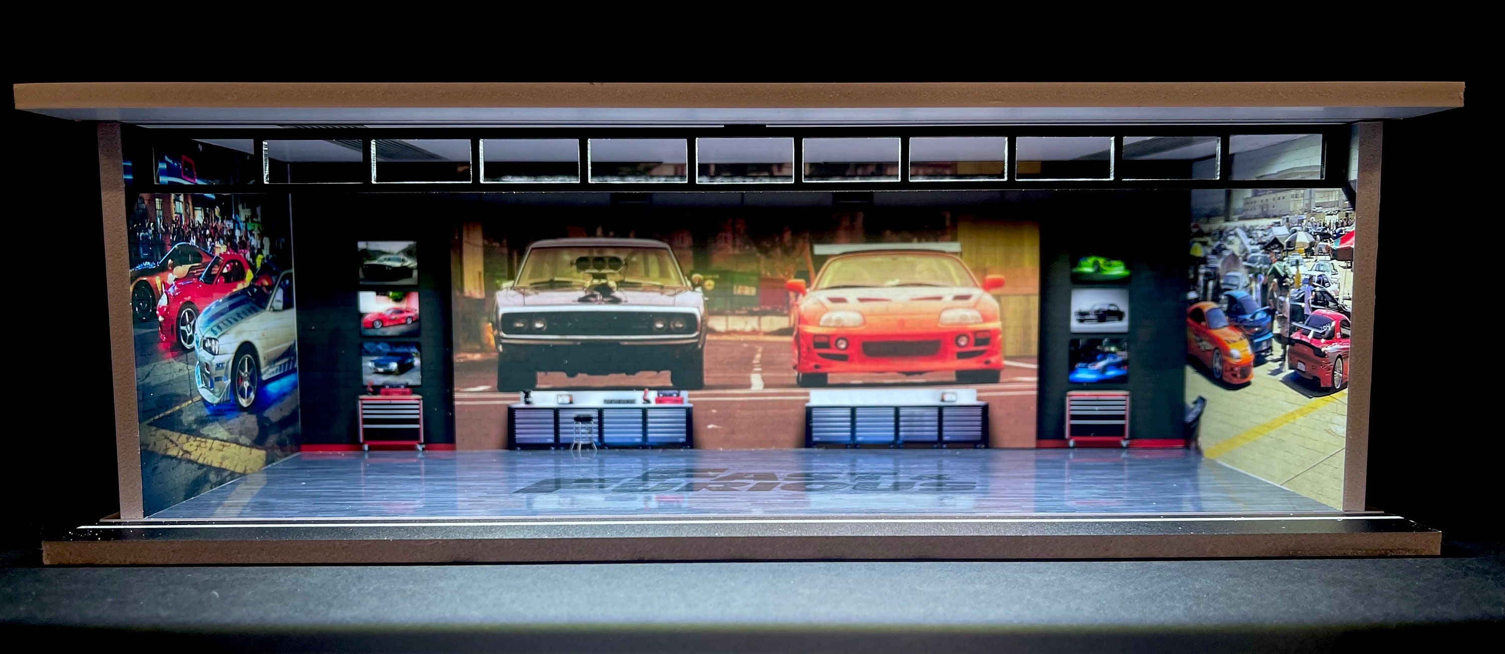 ☆Diorama Display Factory☆ F & F (version 2) Garage Theme LED Display Diorama - Etsy
