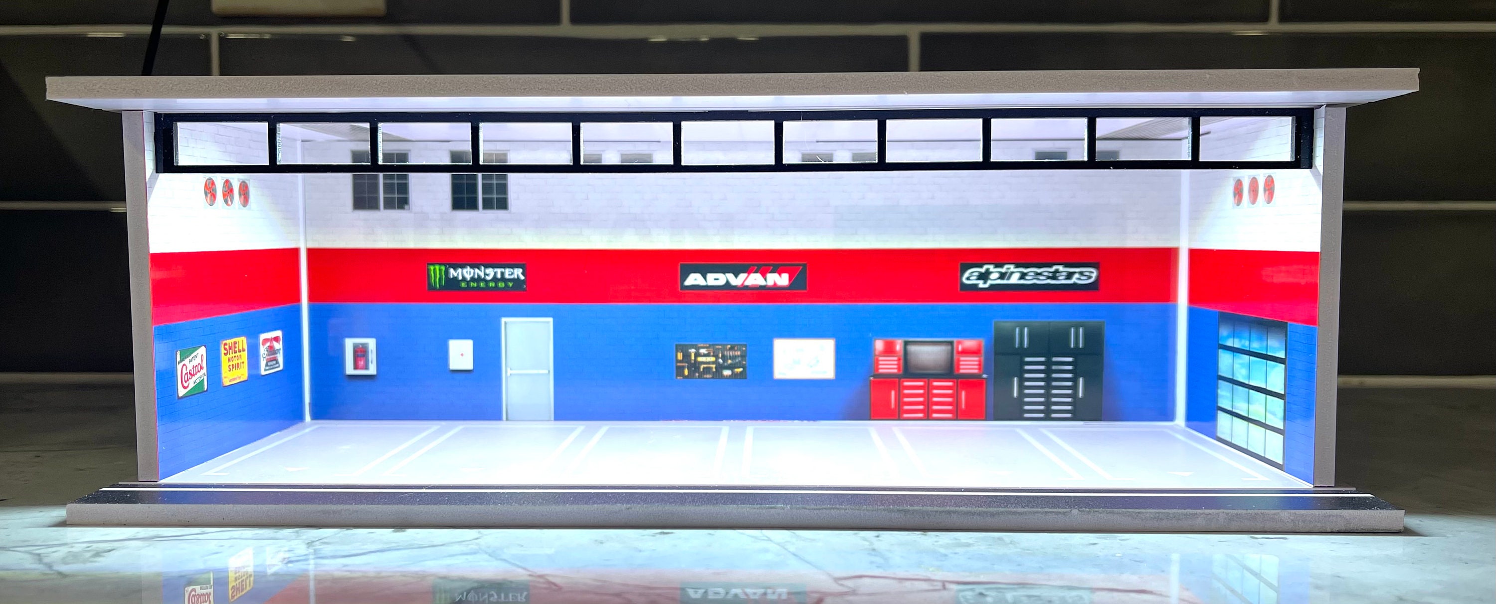 一般的なインテリアガレージテーマ LED ディスプレイジオラマ - Etsy 日本