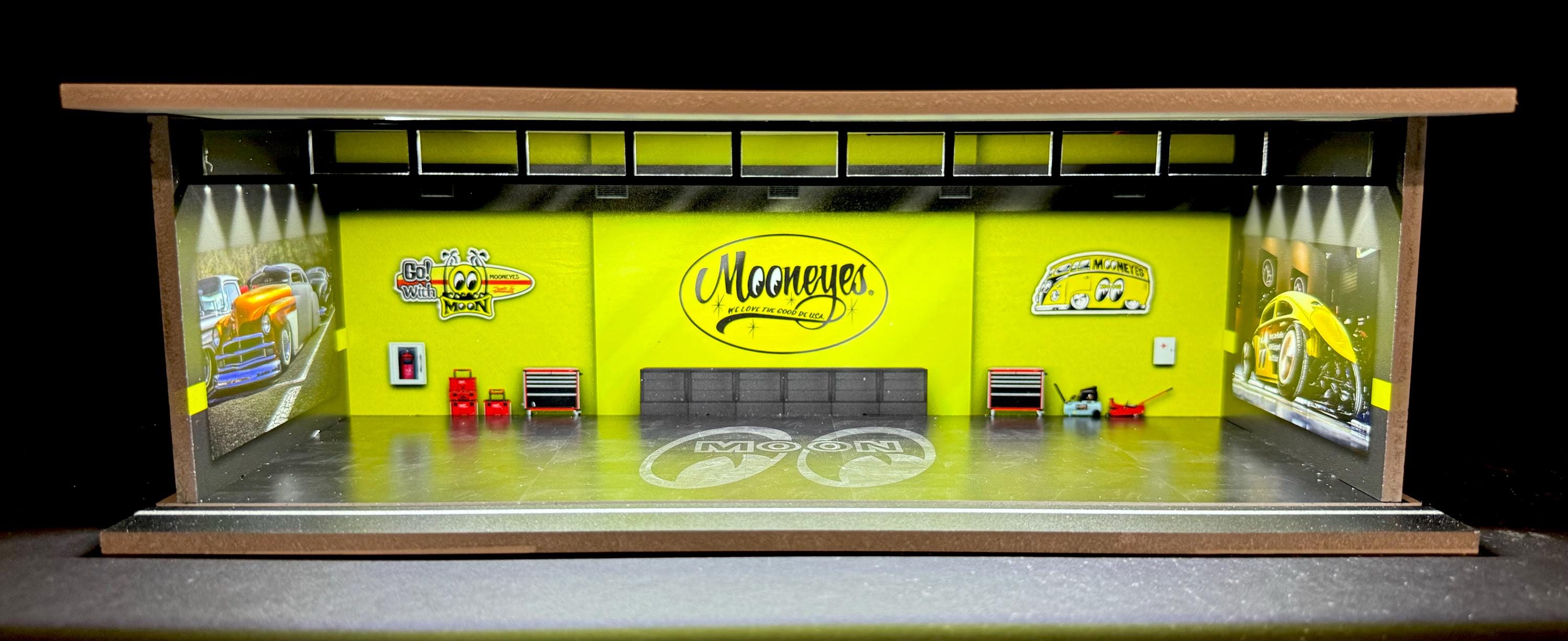 1/64 ジオラマ ガレージ ムーンアイズ 1/64 G-Fans ムーンアイズ仕様 moreart ジオラマ ミニカ一