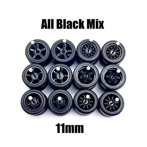 Set Pneumatici Gomma Per Auto Hot Wheels 1:64 - Battistrada 10/10 Mm