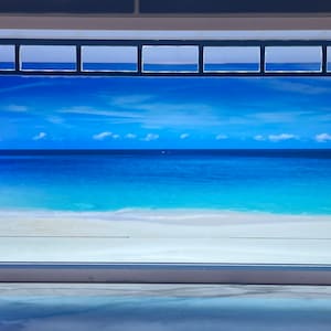 Diorama à affichage LED sur le thème de la plage
