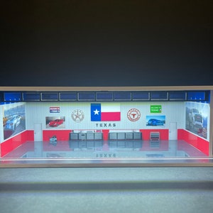 Texas State Garage Theme LED Display Diorama