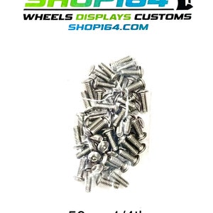 May include: A bag of 50 silver 1/4th inch 2-56 screws.