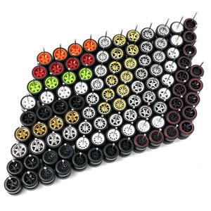 Random Mix (25 PACK SET) 11 mm - 1/64 Scale w/ Rubber Tires