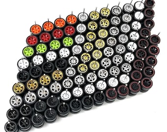 Slumpmässig blandning (25-pack) 11 mm - 1/64 skala med gummidäck