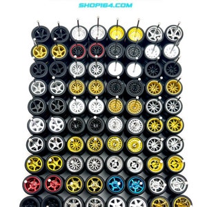 Variety Pack (15 PACK SET) 11 mm - 1/64 Scale w/ Rubber Tires