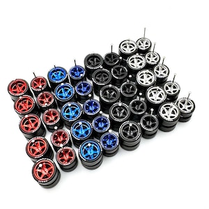 Advan V2 Mix avec inscription (LOT de 20) 11/13 mm - Échelle 1/64 avec pneus en caoutchouc