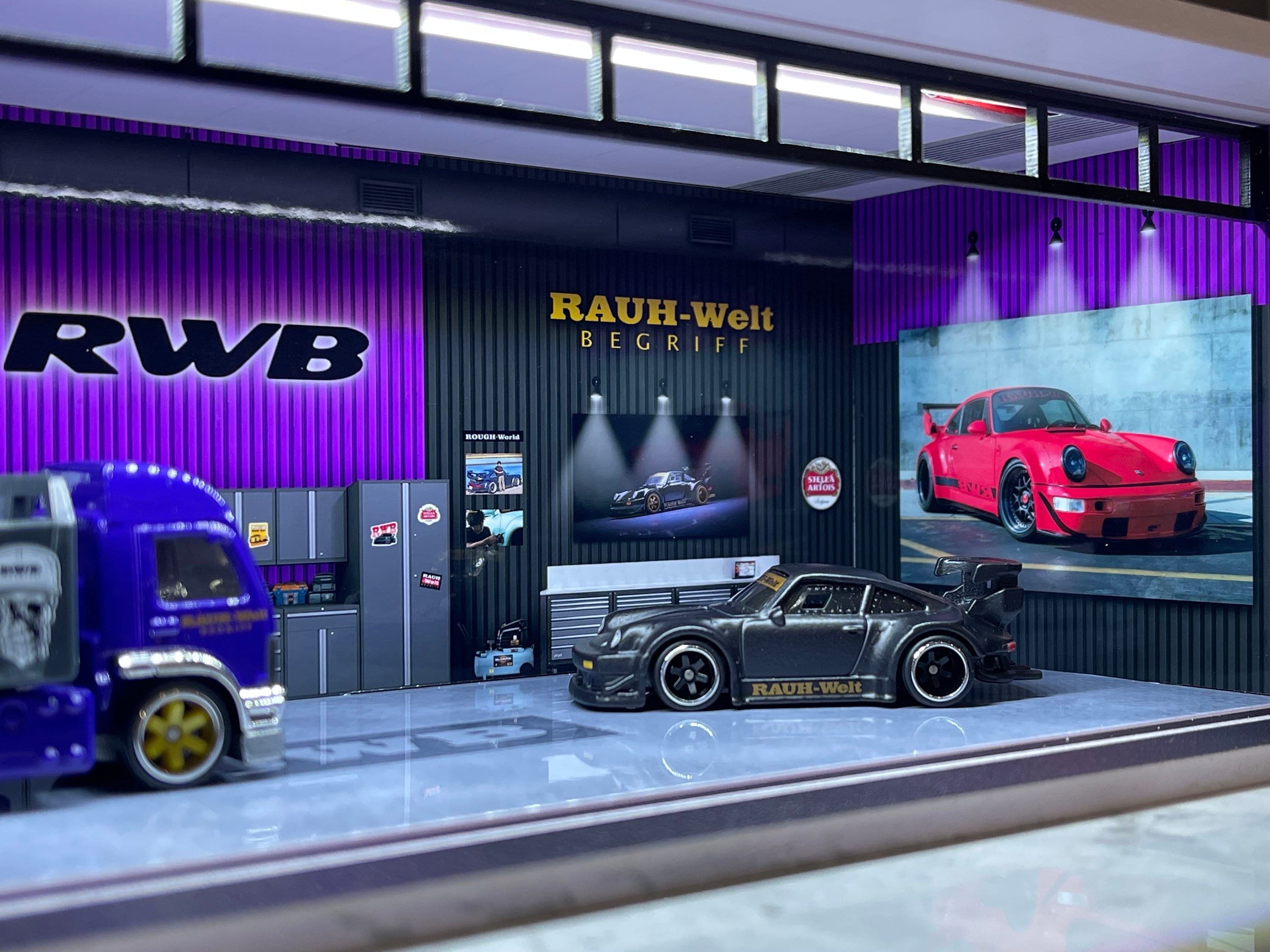 RWB Garage Theme LED Display Diorama - Etsy