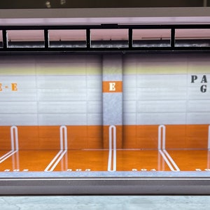 Stackable Parking Garage Orange Level 5 Theme LED Display Diorama