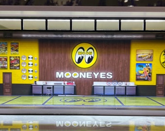 Moon Eyes Garage Theme LED Display Diorama - Etsy