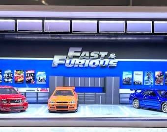 Fast & Furious Garage Theme LED Display Diorama