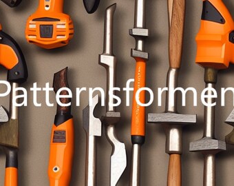 Tool themed seamless pattern