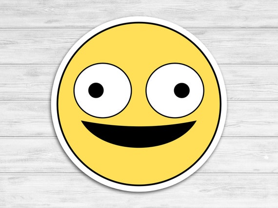 Smiling Friends Smiley Face Vinyl Sticker - Etsy