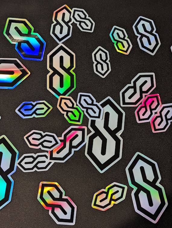Cool S Holographic Vinyl Sticker | Super S | Universal S