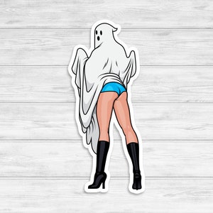 Ghostly Seductress Vinyl Sticker Halloween Ghost Spooky Season