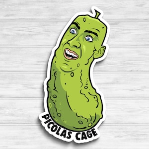 Picolas Cage Funny Vinyl Sticker