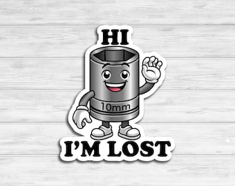 Funny 10mm Socket Vinyl Sticker Toolbox Sticker