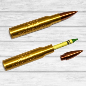 50 Caliber Bullet USMC Crayon Ration | 3D Printed | Gift for Marine | Marine Corps | Official Hobbyist of the USMC; License number 36323