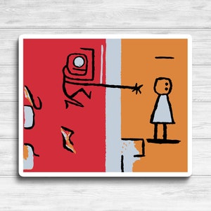 Ongo Gablogian Painting Sticker High Art for True Aficionados | Always Sunny Sticker | IASIP