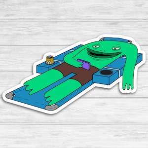 Mr. Frog Poolside Smiling Friends Vinyl Sticker