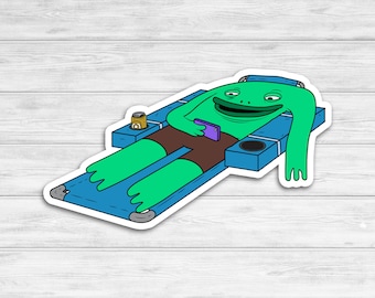 Mr. Frog Poolside Smiling Friends Vinyl Sticker