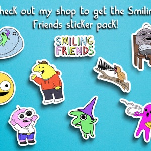 Glep Vinyl Sticker | Smiling Friends Sticker - Etsy