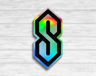 Cool S Holographic Vinyl Sticker | Super S | Universal S | Middle School S | Graffiti S Sticker