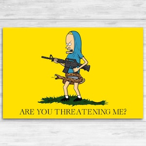 Beavis Gadsden Flag Vinyl Sticker Gift Idea