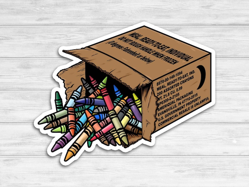 Crayon MRE Box Vinyl Sticker, Marines, Army - Etsy