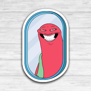 Smiling Allan - Smiling Friends Mirror | Smiling Friends Sticker