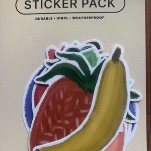 Cute Fruit Sticker Pack (7 stickers)