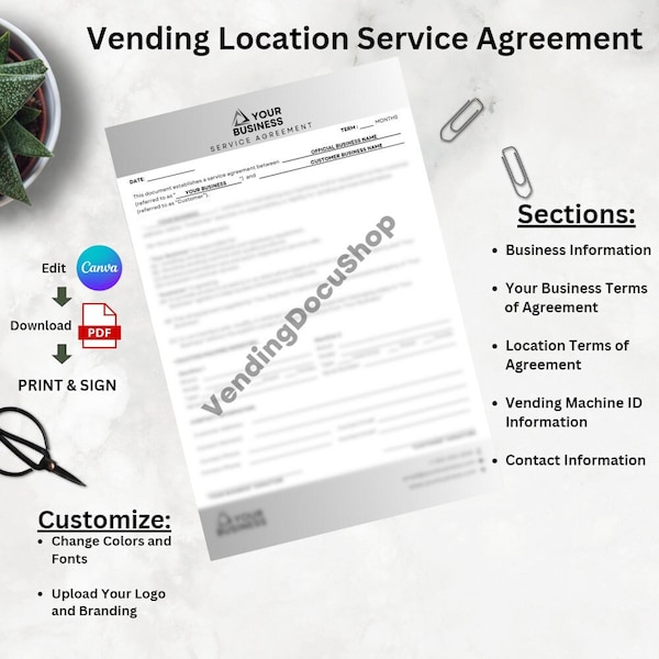 Vending Machine Template Canva Etsy