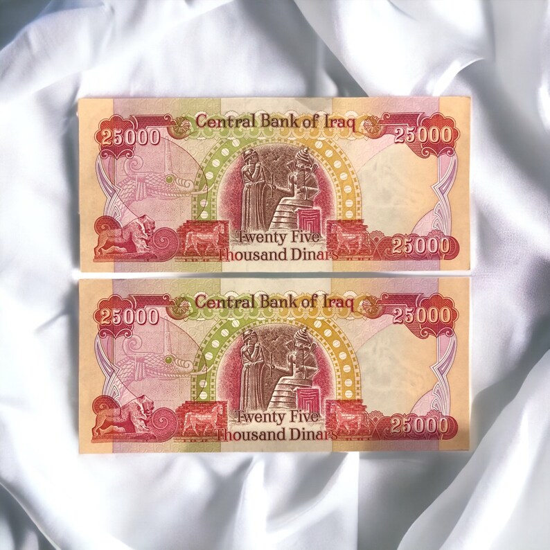 Buy 50000 Iraqi Dinars 2 X 25000 IQD Bank Notes Trusted - Etsy