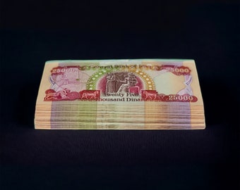 Buy 250,000 Iraqi Dinars | 10 X 25,000 Banknotes | 100% Trusted, Genuine, Authentic, Uncirculated Iraq Currency | Series 2003- and 2020-
