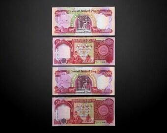 Buy 50,000 Iraqi Dinars | 2 X 25,000 IQD Banknotes | Trusted, Genuine, Authentic Iraq Money | Uncirculated Iraq Currency | Series 2003-2020